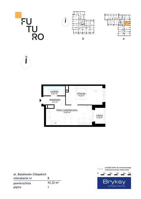 Plan 2 pok. 43m²