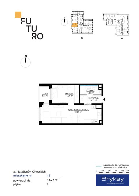 Plan 2 pok. 44m²