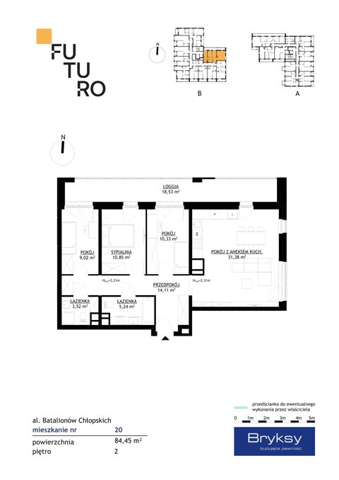Plan 4 pok. 84m²