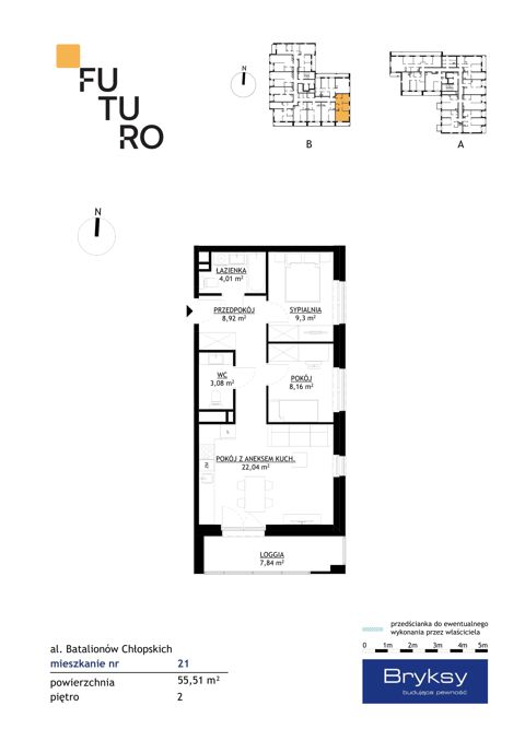 Plan 3 pok. 56m²