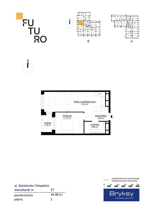 Plan 2 pok. 45m²