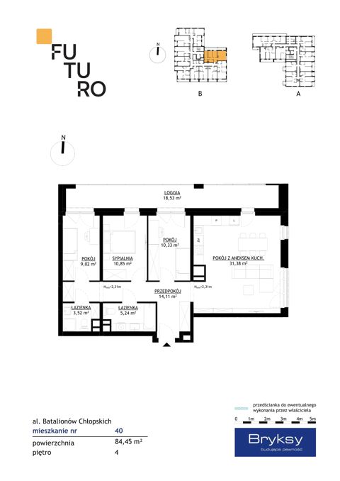 Plan 4 pok. 84m²
