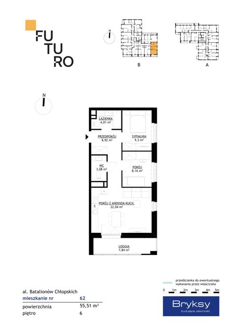Plan 3 pok. 56m²