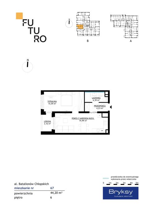 Plan 2 pok. 44m²