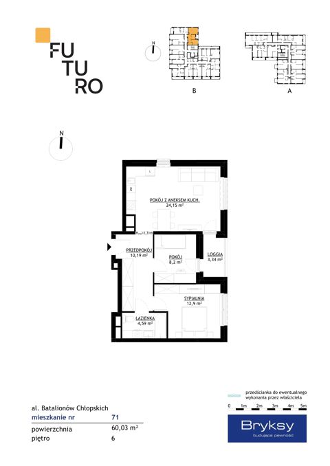 Plan 3 pok. 60m²