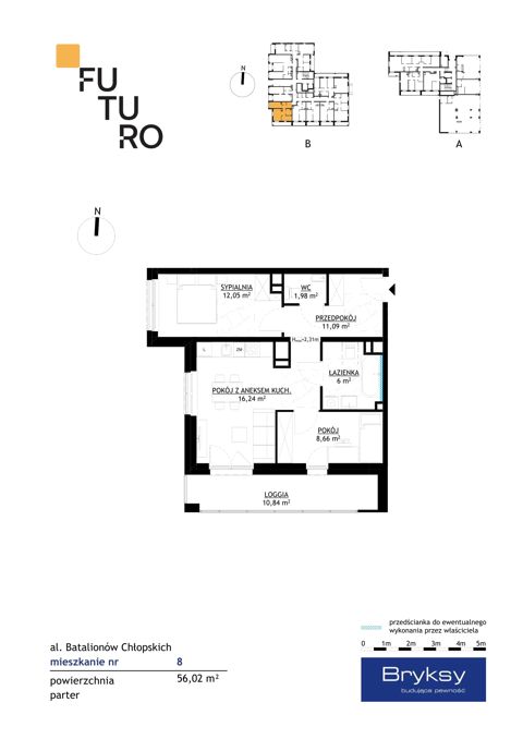 Plan 3 pok. 56m²