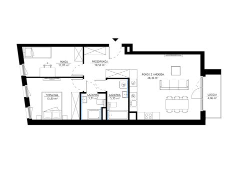Plan 3 pok. 73m²
