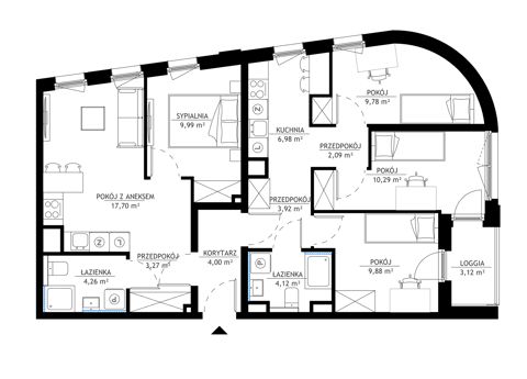 Plan 5 pok. 86m²