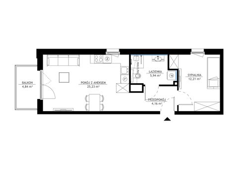 Plan 2 pok. 48m²
