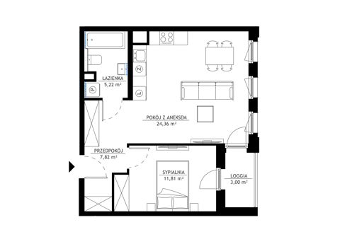 Plan 2 pok. 49m²