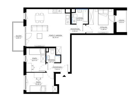 Plan 4 pok. 78m²