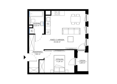 Plan 2 pok. 49m²