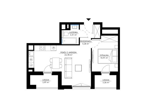 Plan 2 pok. 42m²