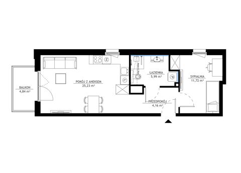 Plan 2 pok. 47m²
