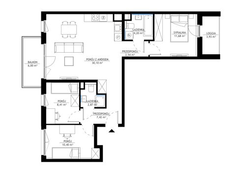 Plan 4 pok. 78m²