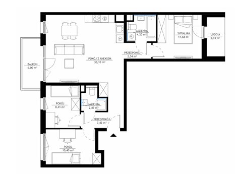 Plan 4 pok. 78m²