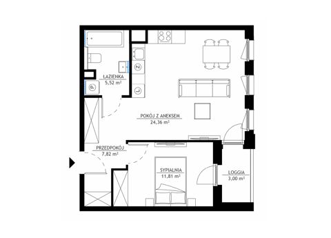 Plan 2 pok. 50m²