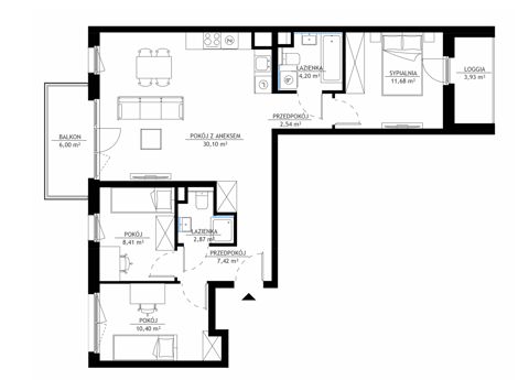 Plan 4 pok. 78m²