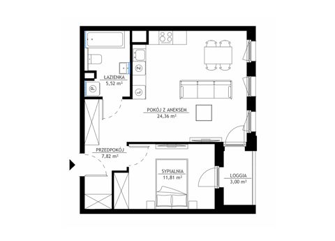 Plan 2 pok. 50m²