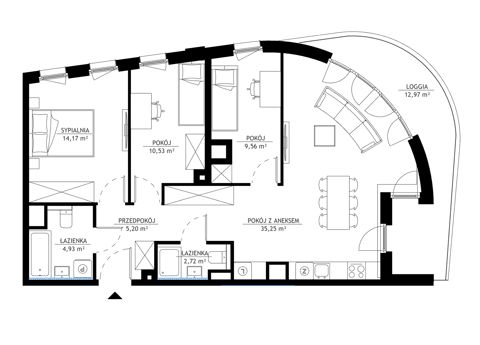 Plan 4 pok. 82m²