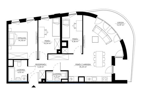 Plan 4 pok. 82m²