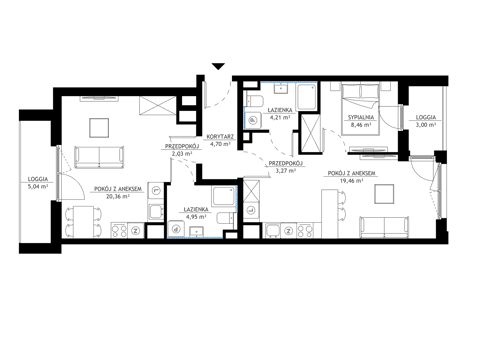 Plan 3 pok. 67m²