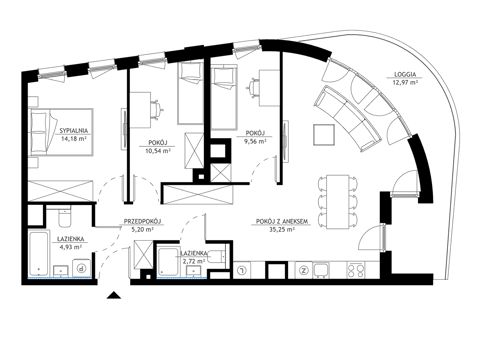Plan 4 pok. 82m²