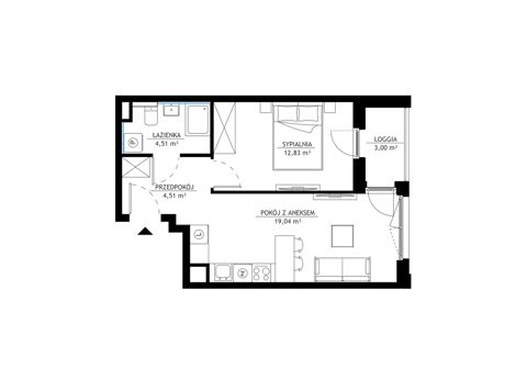 Plan 2 pok. 41m²