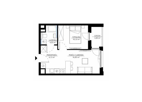 Plan 2 pok. 35m²