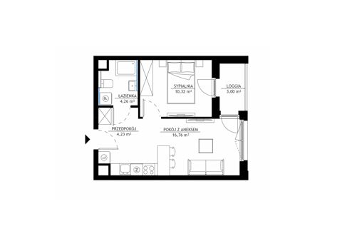 Plan 2 pok. 36m²