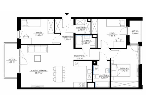 Plan 4 pok. 93m²