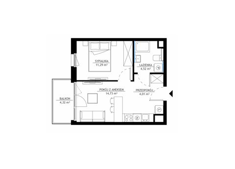 Plan 2 pok. 35m²