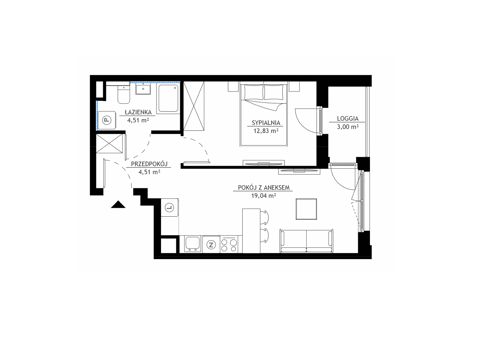 Plan 2 pok. 41m²