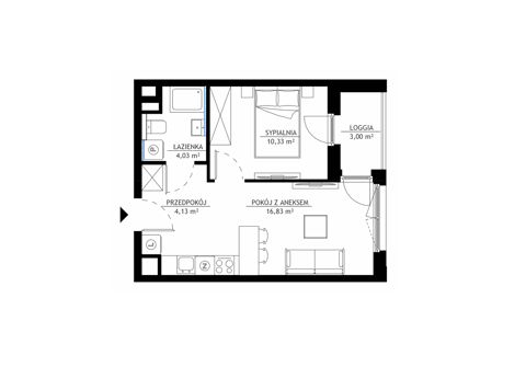 Plan 2 pok. 35m²