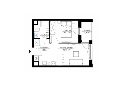 Plan 2 pok. 36m²