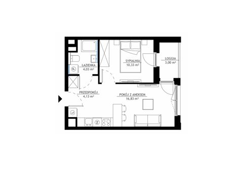 Plan 2 pok. 35m²
