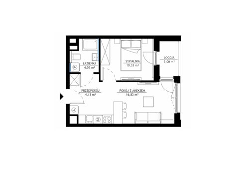 Plan 2 pok. 35m²