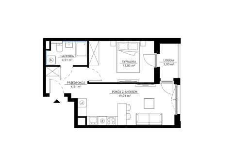Plan 2 pok. 41m²