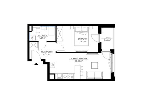 Plan 2 pok. 41m²
