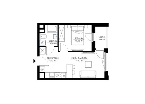 Plan 2 pok. 35m²