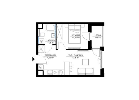 Plan 2 pok. 36m²