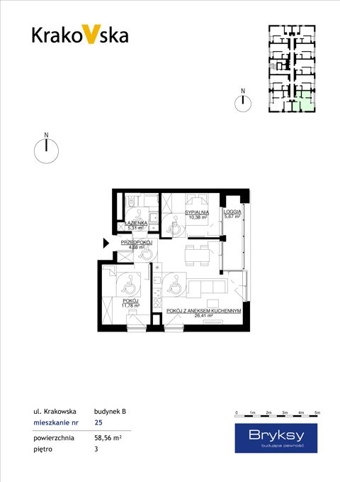 Plan 3 pok. 59m²