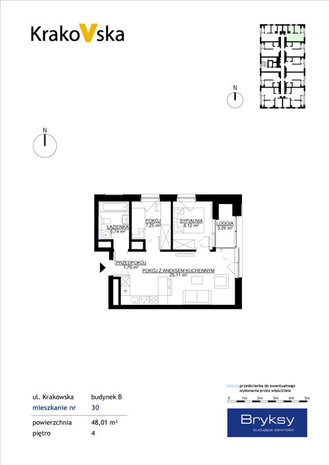 Plan 3 pok. 48m²