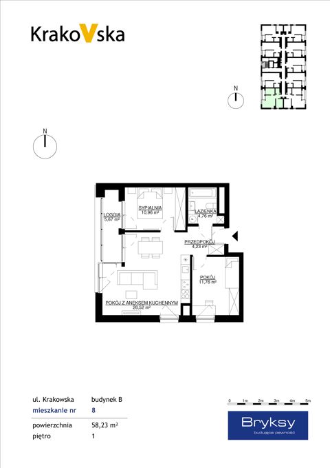 Plan 3 pok. 58m²