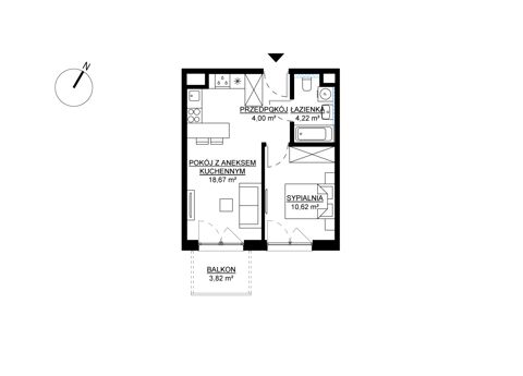 Plan 2 pok. 38m²
