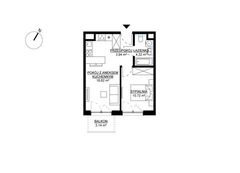 Plan 2 pok. 38m²