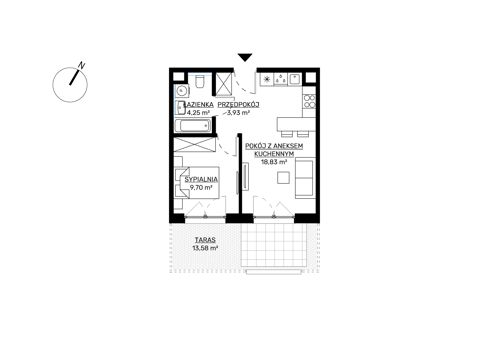 Plan 2 pok. 37m²