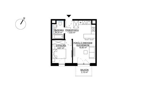 Plan 2 pok. 37m²