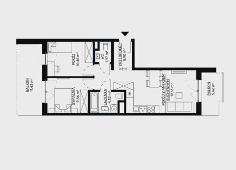 Plan 3 pok. 55m²