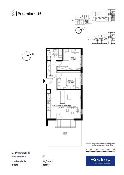 Plan 3 pok. 65m²